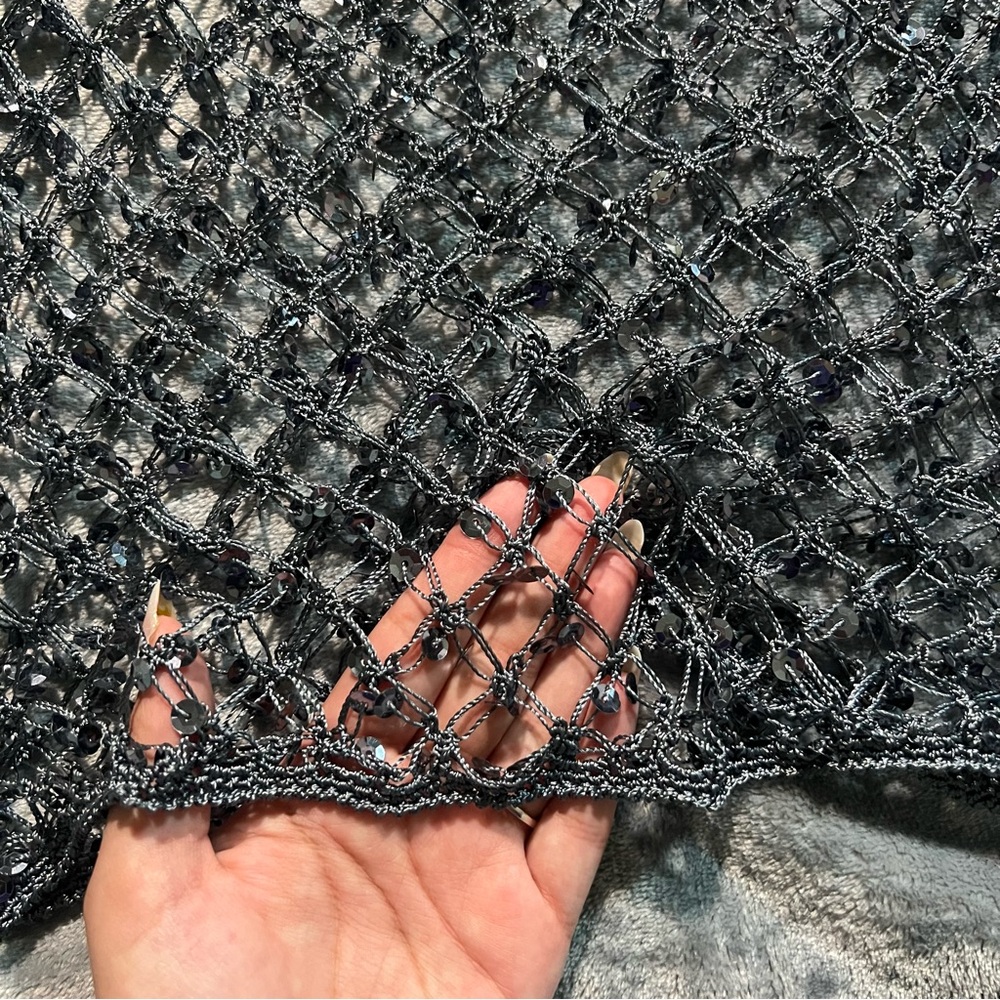 Black Crochet Women Top - Picture 4 of 6
